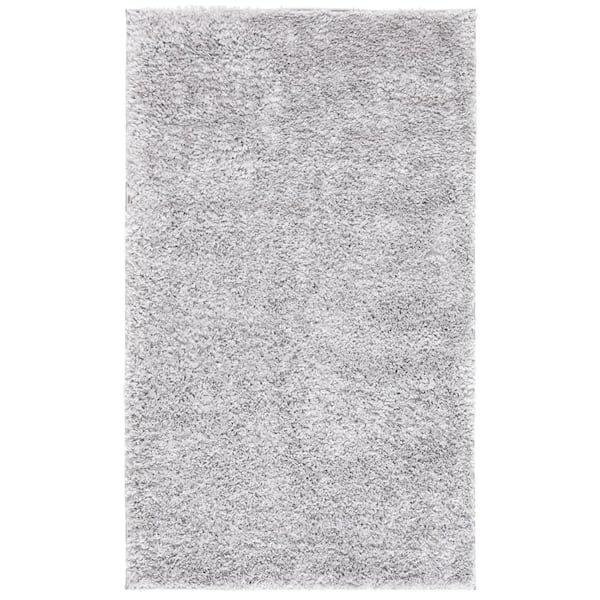 SAFAVIEH August Shag Silver 2 ft. x 3 ft. Solid Area Rug