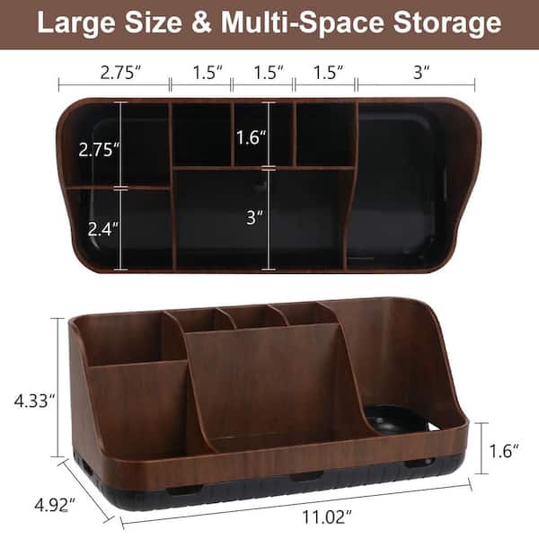 Anqtovp 7 Piece Wood Bathroom Sink Accessory Set Detachable