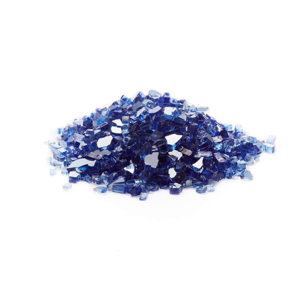 Bag 25lb Cobalt Blue Reflective Fire Glass 1/2 Inch Exotic Fire Glass 