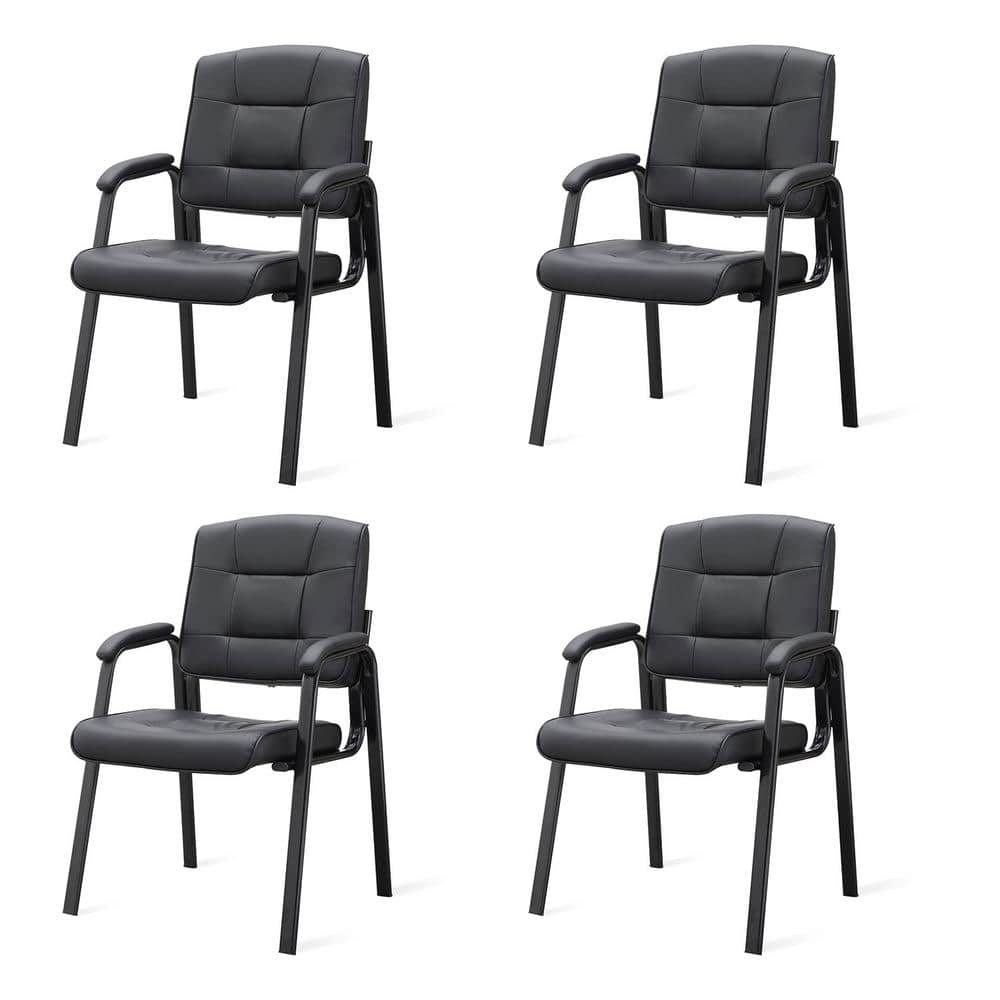 Guest Chair, Set of 4 Fabric Black, image size:1000x1000