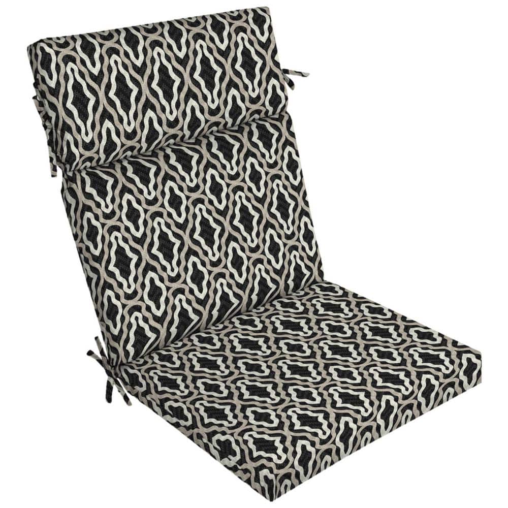 Reviews For Arden Selections Driweave Amalfi Trellis Outdoor High Back Dining Chair Cushion Cj0y713b D9z1 The Home Depot