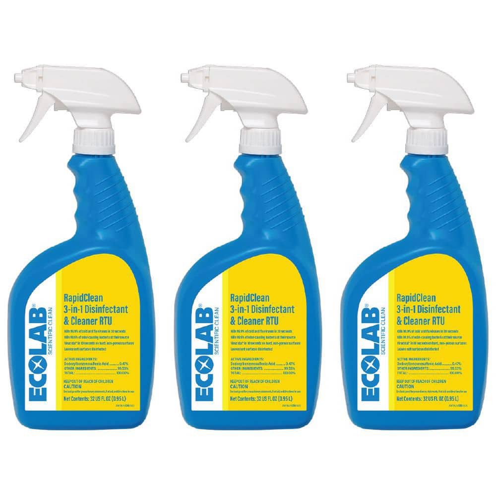 ECOLAB 32 oz. RapidClean 3-in-1 Disinfecting All-Purpose Cleaner