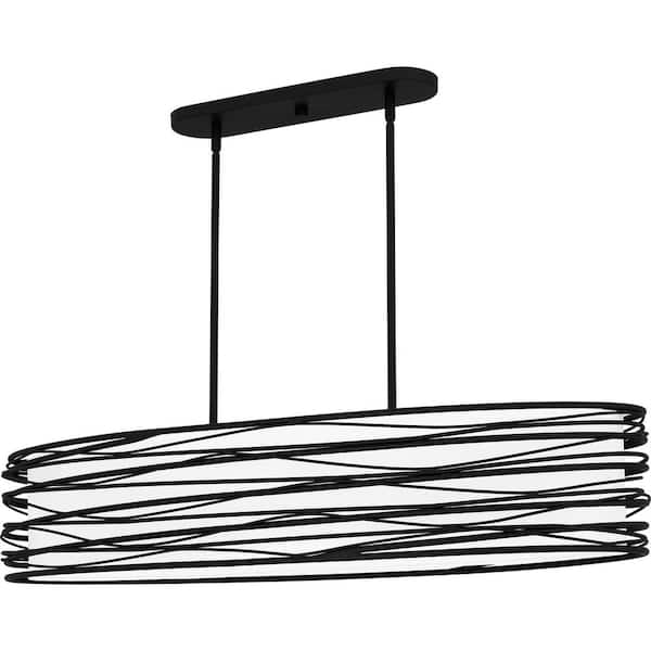 Quoizel Spiral 5-Light Mystic Black Linear Chandelier