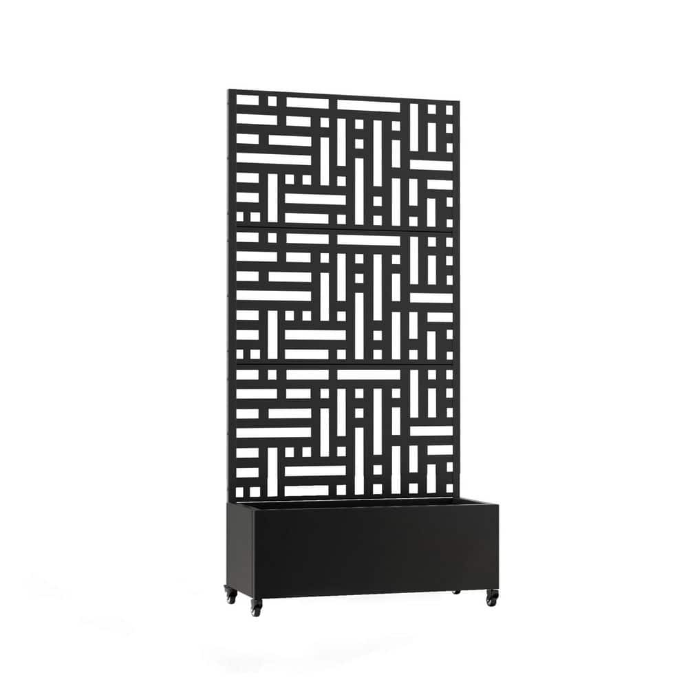 SpassWay 6 ft. H x 3 ft. W Metal Planter Box with Trellis
