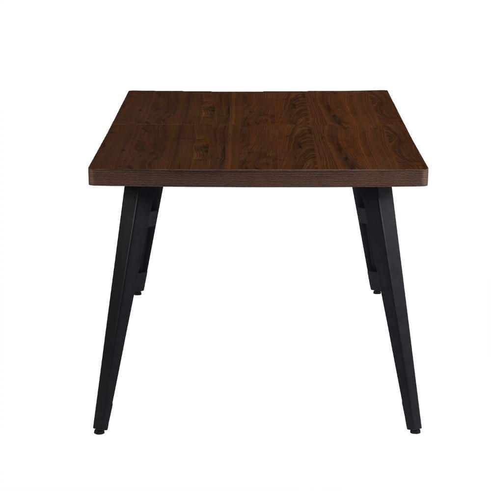 "63"" Dark Brown and Black Wood and Iron Dining Table" price history on PriceWatchPro