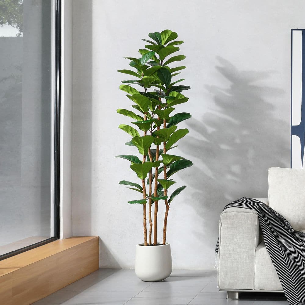 オリーブ太枝 7本セット 約15kg DR.Planzen 7 ft. Artificial Fiddle Leaf Fig Tree with Realistic