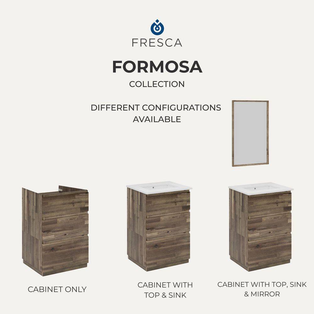 Formosa 72" Brown Quartz Stone Double Sink Vanity