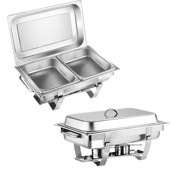 Bunpeony 9 qt. Stainless Steel Chafing Dish Buffet Set Full-Size Party Chafing Set (2-Packs)