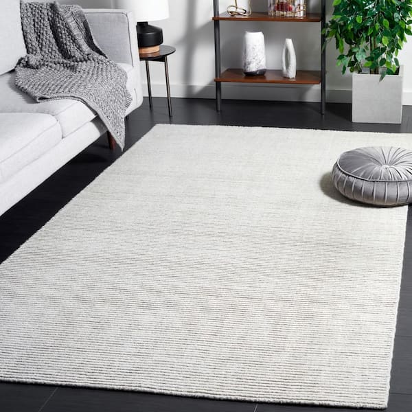 Himalaya 3 ft. x 5 ft. Light Gray Crosshatch High-Low Area Rug