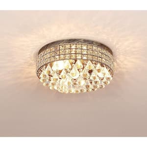 Jackson 4-Light 15 in. Bronze Flush Mount With Crystal
