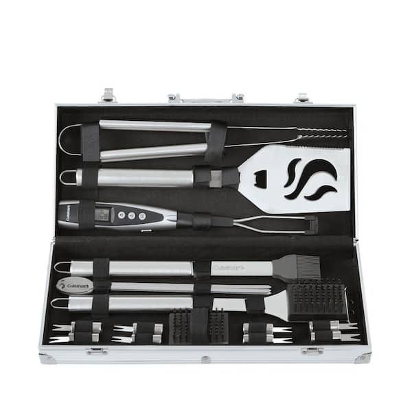 Deluxe 21-Piece Heavy-Duty Stainless-Steel BBQ Tool Set