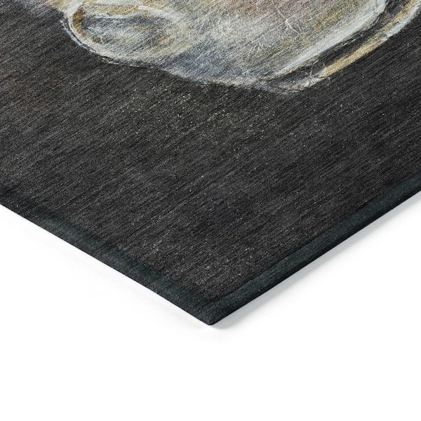 Chantille Machine Washable Indoor/Outdoor Abstract ACN2080 Ivory 1 ft. 8 in. x 2 ft. 6 in. Accent Rug