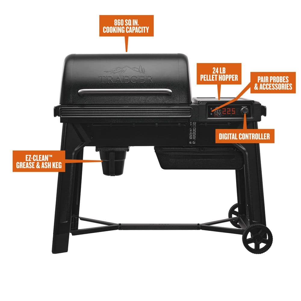 Traeger Woodridge Wi-Fi Pellet Grill with Cover HD0086