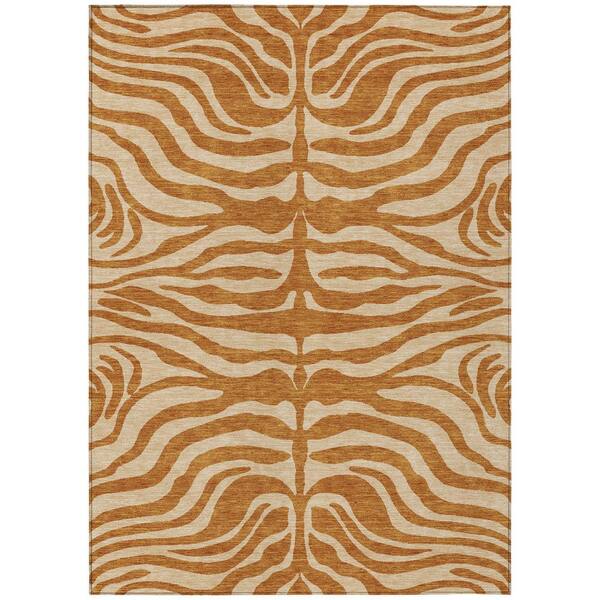 Addison Rugs Chantille Machine Washable Indoor/Outdoor Abstract ACN1042 Paprika 2 ft. 6 in. x 3 ft. 10 in. Area Rug