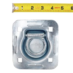 Heavy-Duty Bolt On Recessed Mount D-Ring with Back Plate 3/8 in. Dia, 4 -1/2 in. x 5 in. 6,000 lbs. (1-Pack)