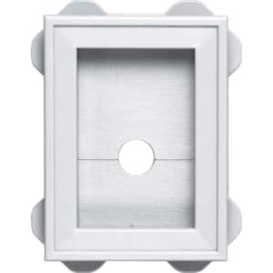 5.5 in. x 8.625 in. #001 White Wrap Around Mounting Block