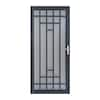 Grisham Nuevo 36 in. x 80 in. Universal/Reversible Hinging Steel Black Security Storm Door 37221