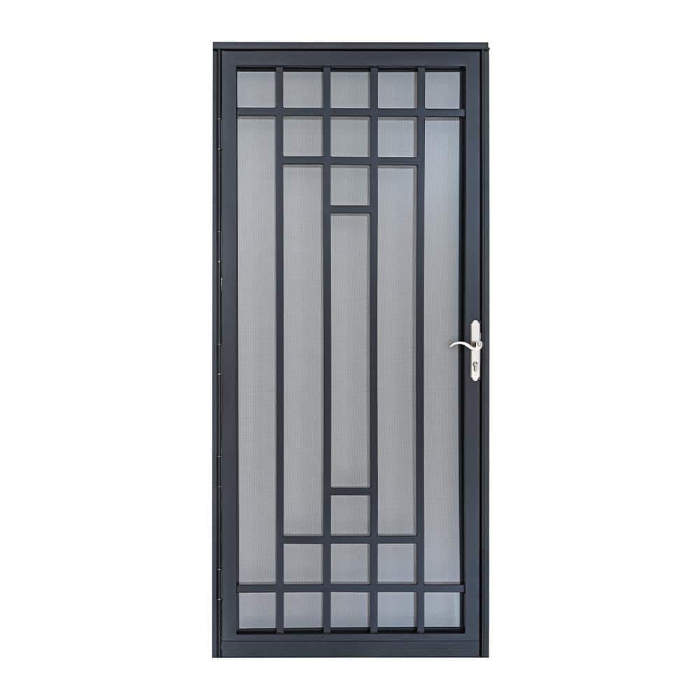 Grisham Nuevo 36 in. x 80 in. Universal/Reversible Hinging Steel