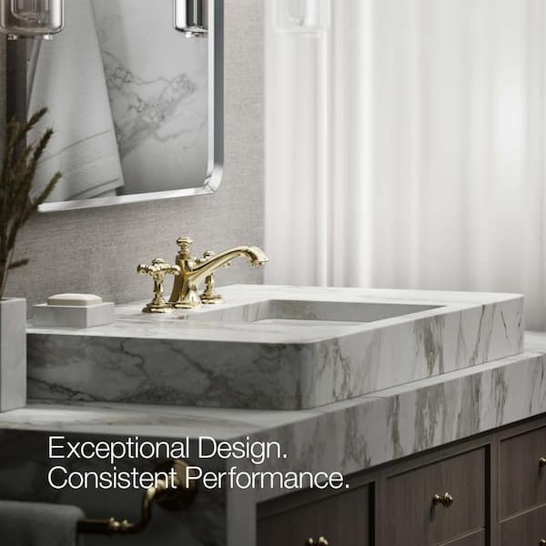 KOHLER Artifacts Cross Bathroom Sink Faucet Handles in Vibrant French Gold