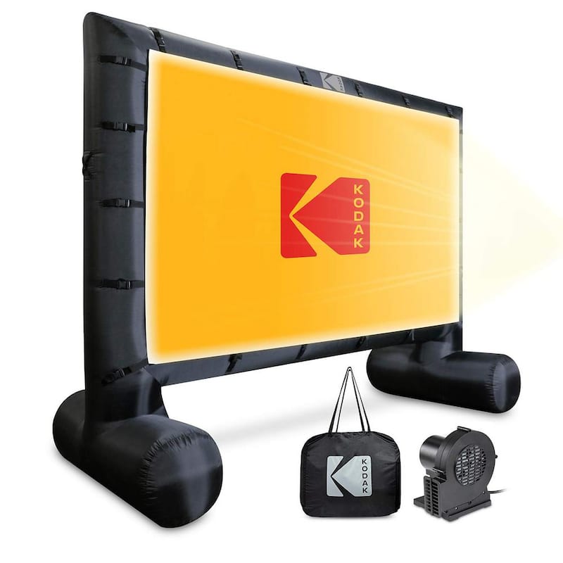 Inflatable Projector Screen, 14.5 ft. Blow-Up Outdoor Movie Screen with Pump