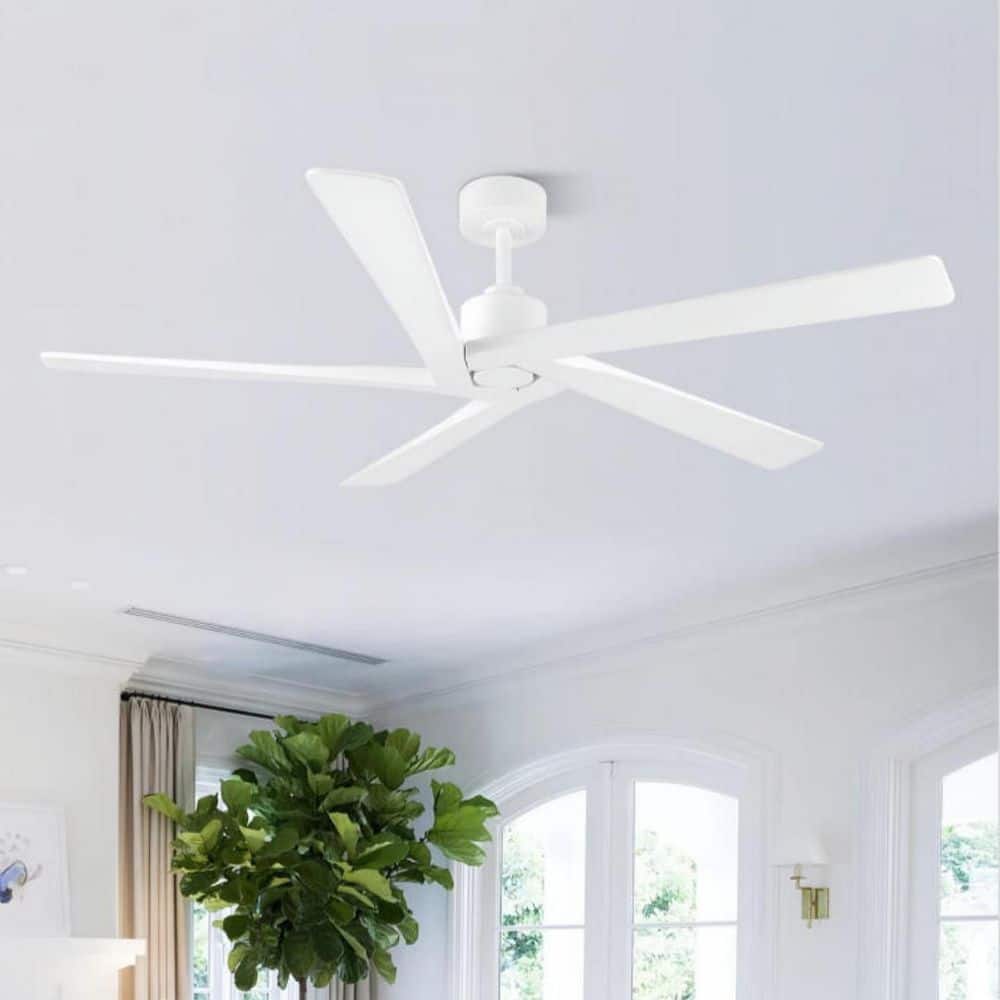 MLiAN 72 in. Indoor DC Ceiling Fan White without Lights WBCF-BS73