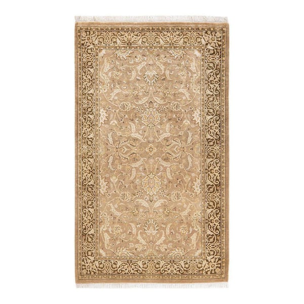 Solo Rugs Mogul One-of-a-Kind Traditional Ivory 3 ft. 1 in. x 5 ft. 2 in. Oriental Area Rug