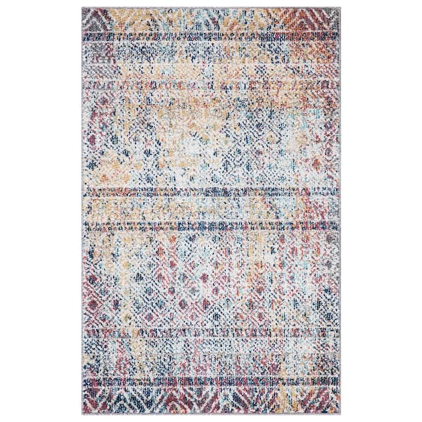 Concord Global Trading Vintage Collection Piazza Multi 3 ft. x 4 ft. Geometric Area Rug