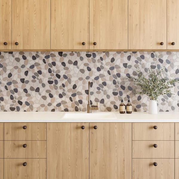 Waterbrook Pebble 2 in. x 2 in. Malaga Bay Stone Mosaic Tile (11 sq. ft./Case)