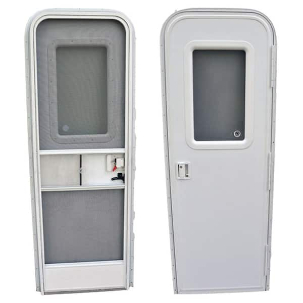 RV Radius Entrance Door - Polar White