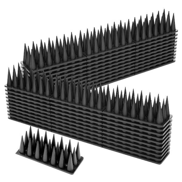 11.2 in. 1.6 in. Animal Deterrent Bird Spikes Outdoor Defender for Squirrel Raccoon Pigeon Cat 20 Pack Keeps Birds Away