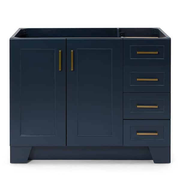 ARIEL Taylor 42 in. W x 21.5 in. D x 34.5 in. H Freestanding Bath Vanity Cabinet without Top in Midnight Blue