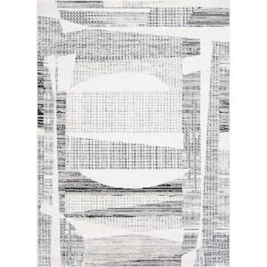 Alpha Gray 8 ft. x 10 ft. Abstract Indoor Area Rug