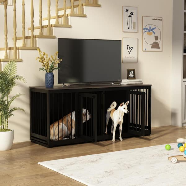  LVZBR Large Dog Crate Furniture for 2 Dogs, 71 Inch Heavy Duty  Dog Kennel Furniture with 2 Drawers & Removable Divider and Pet Mat for  Large and Medium Dogs Indoor : Pet Supplies