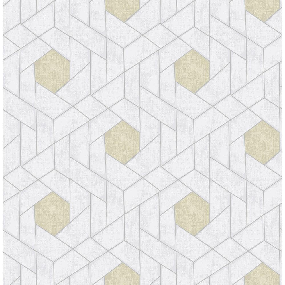 Granada Silver Geometric Silver Paper Strippable Roll (Covers 56.4 sq. ft.) price history on PriceWatchPro