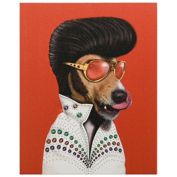 Empire Art Direct Pets Rock Big Doggie Graphic Art on Wrapped Dog Canvas  Wall Art 