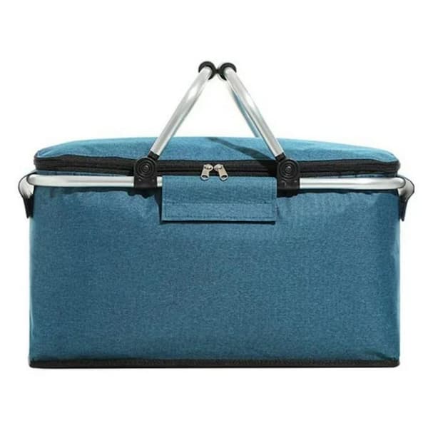 20 qt. Large Insulated Foldable Soft-Side Cooler Bag for Outdoor Camping, Picnic and Travel in Blue