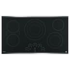 Profile 36 in. Radiant Electric Cooktop in Stainless Steel with 5 Elements including Tri-Ring