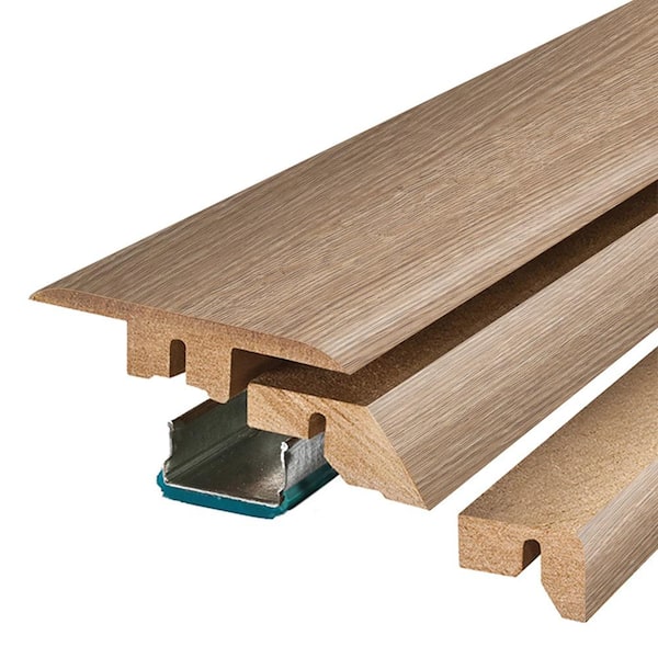 PERFORMANCE ACCESSORIES Tranquil 0.75 in. T x 2.37 in. W x 78.7 in. L Textured Wood Look Laminate Moulding/Trim 4 in 1 Molding