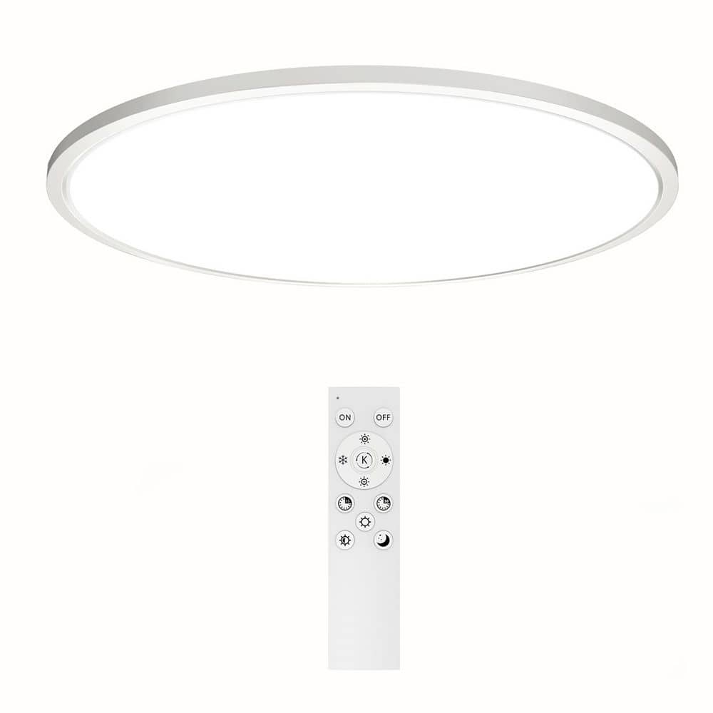 AIKVSXER 15.8 in. Round White LED Flush Mount Light Indoor Ceiling