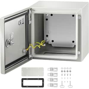 Electrical Enclosure 8 in. x 8 in. x 6 in. NEMA 4X Steel Junction Box Reinforced Lock and Hinge Outdoor Wall Mount
