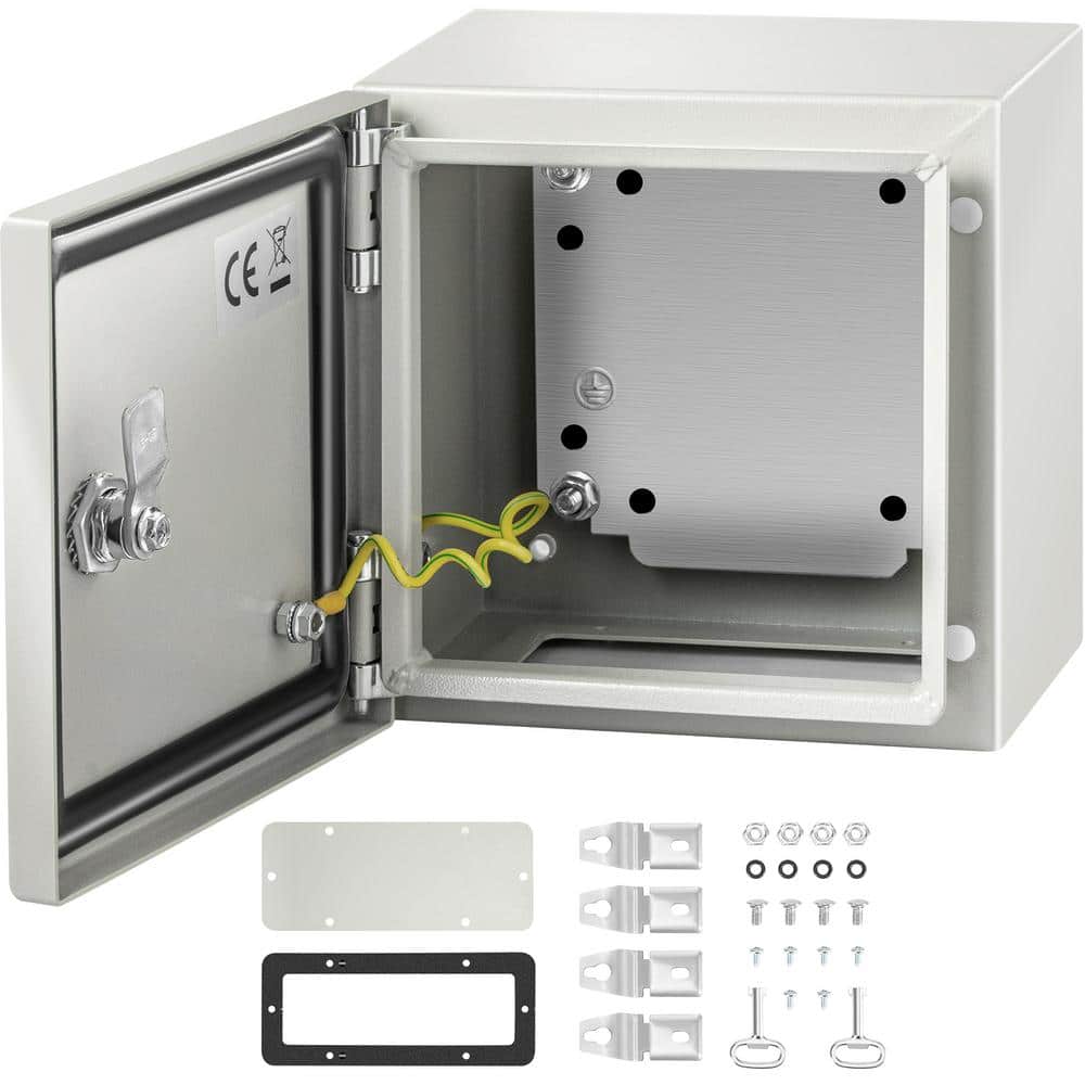 Outdoor Locks Weatherproof VEVOR Electrical Enclosure 20 In. X 16 In. X 8  In. Cabon Steel IP66 Nema 4X Electrical Junction Box With Mounting Plate  DQXJSTCFS50X40X20V0 - The Home Depot Electrical Box, image size:1000x1000