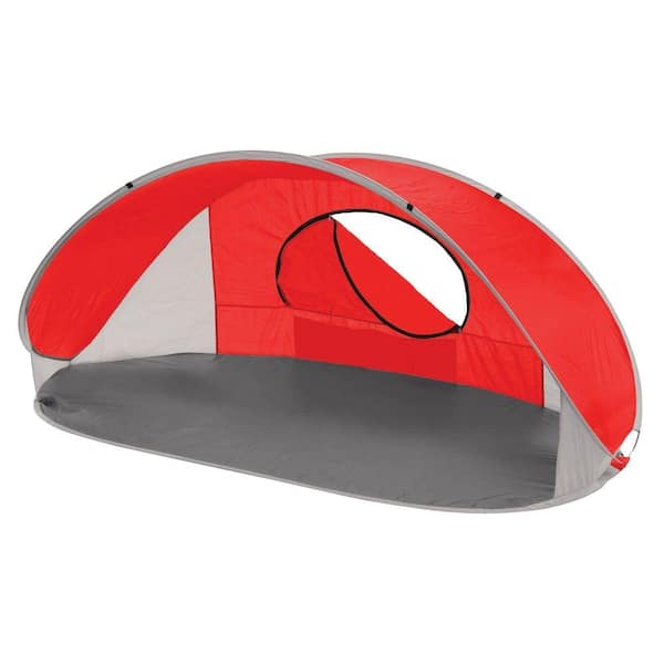 Picnic Time Manta Sun Shelter in Red Grey and Silver