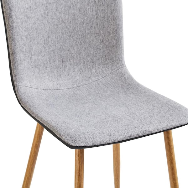 Homy Casa Scargill Gray Upholstered Textured Fabric Dining Chairs (Set of  4)