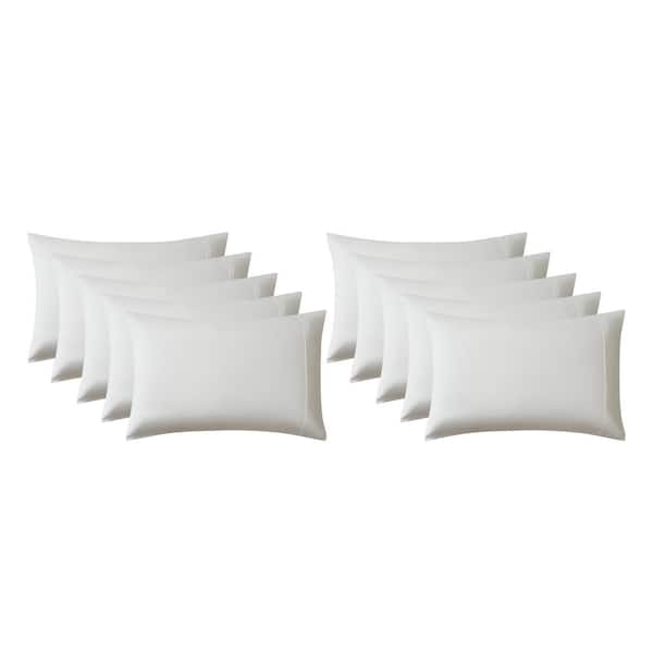 Nautica Kooltex Performance Solid 8-Piece Bright White Microfiber Twill Standard Pillowcase Set