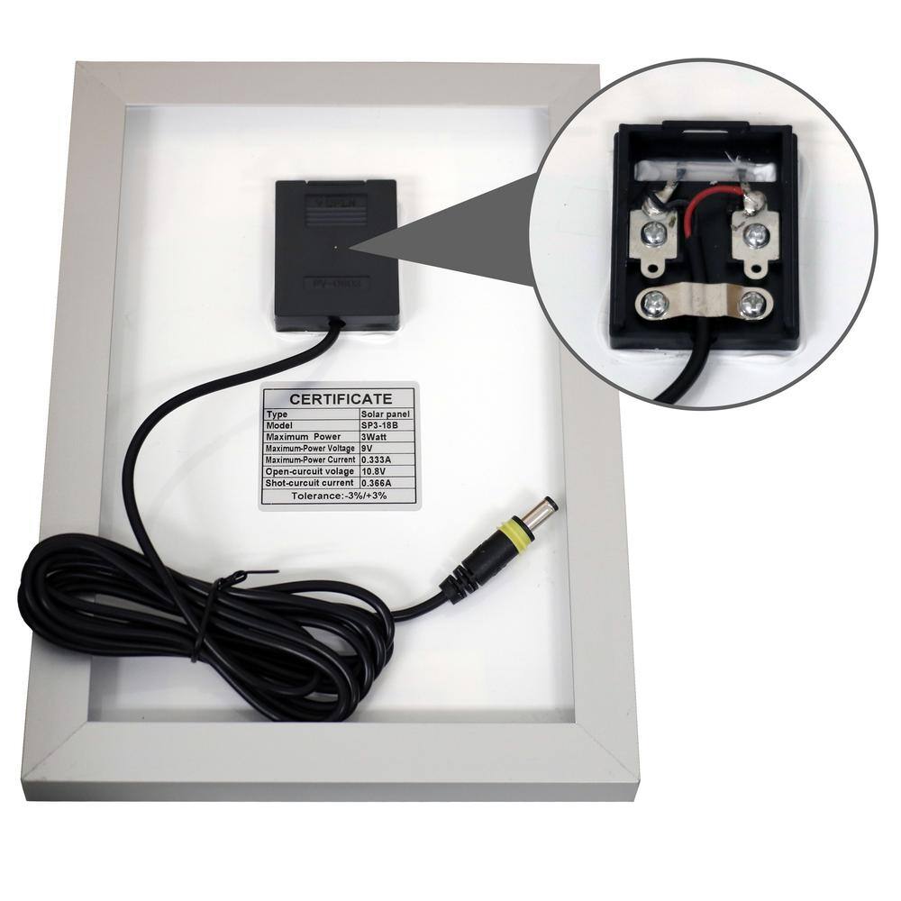 Solar Powered Black LED Pond Pump Kit with Battery