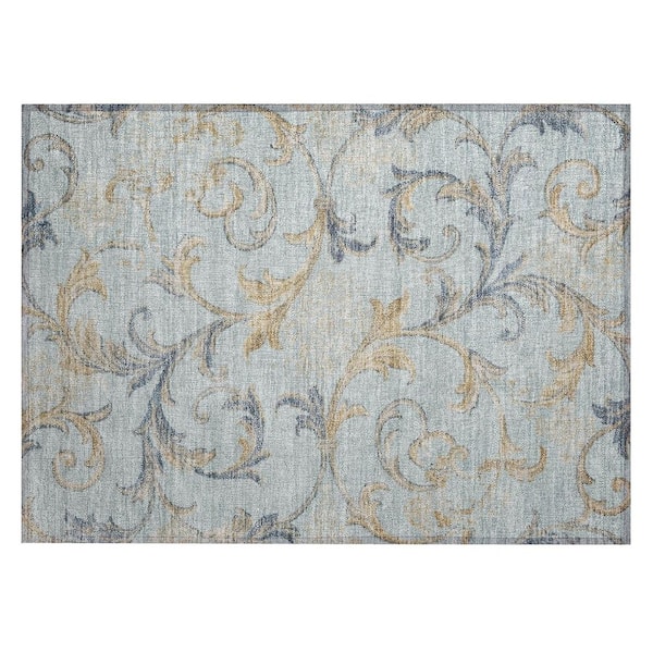 Chantille Machine Washable Indoor/Outdoor Abstract ACN3012 Sky 3 ft. x 4 ft. Area Rug