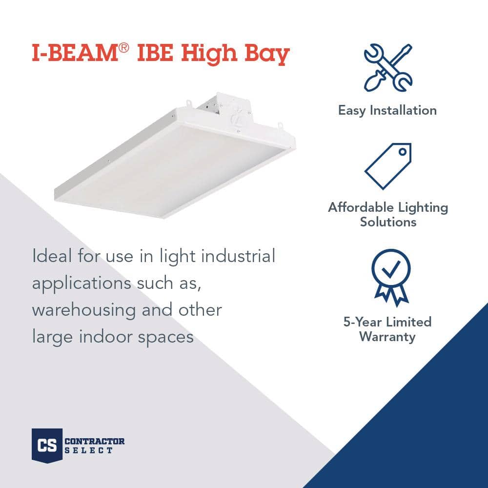 Sleek White 4000K Cool White Dimmable LED High Bay Light, 22"