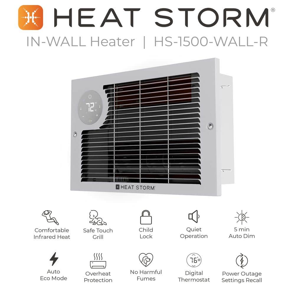 Heat Storm Heat Storm 1500 Watt Electric In-Wall Heater with WIFI - Smart Line