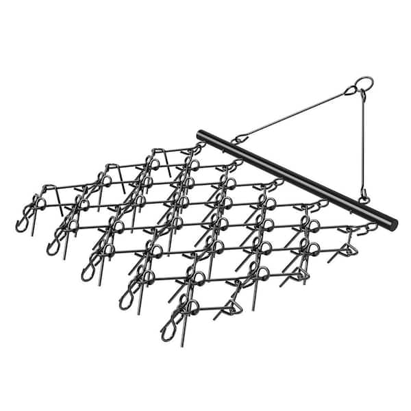 Drag Harrow 0 in.Handle Length 5.8 ft. x 4.8 ft. Durable Chain Harrow w/ 60 Sharp Teeth & Tractor Compatible 2025 Update