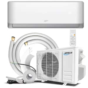 18,000 BTU 230-Volt, 18.1 SEER2,1000 sq. ft. Ductless Inverter Mini Split Air Conditioner with Heat Pump, 12 ft. Lineset
